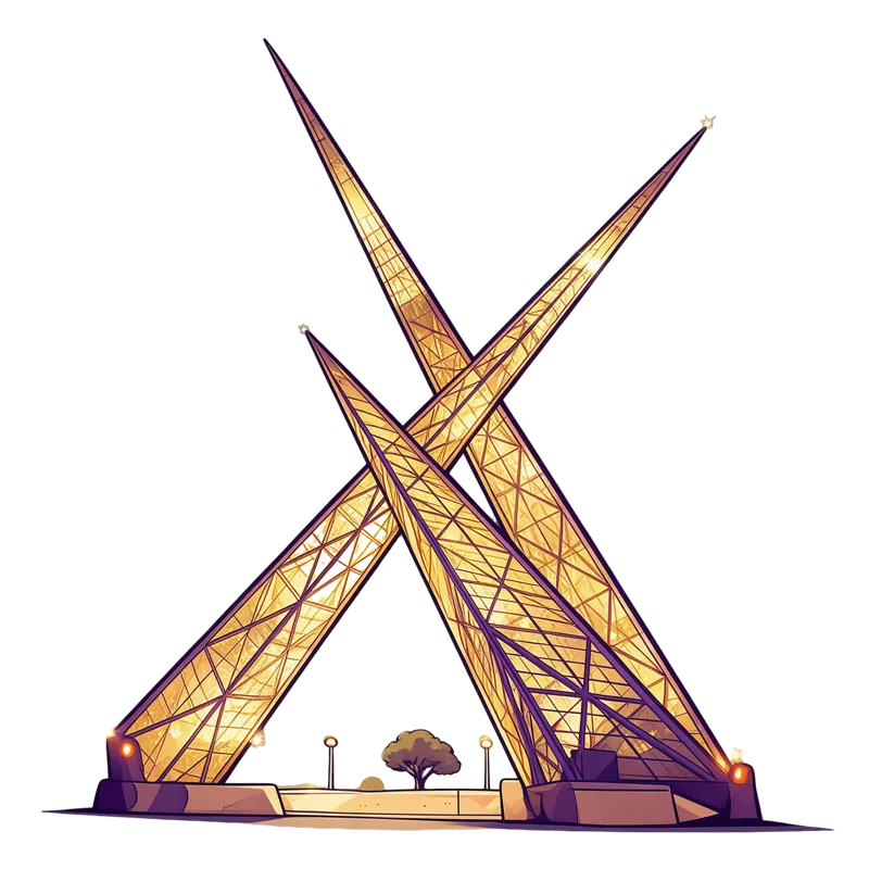 Ilustração de um monumento de Goiânia, cidade onde a Cittar começou